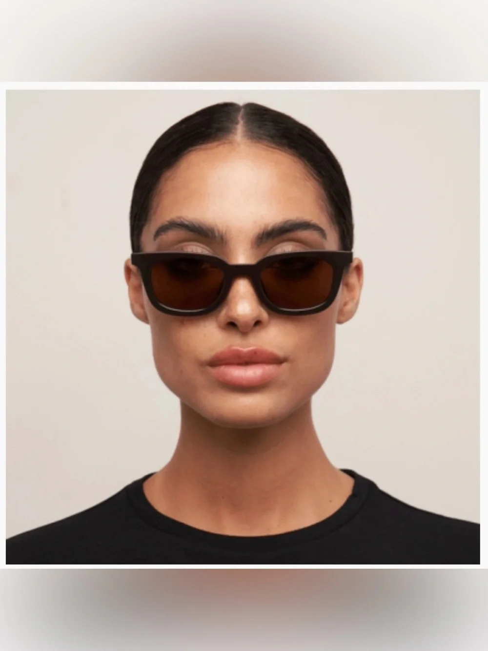 OTRA Eyewear Nia Rectangular Sunglasses in Chocolate